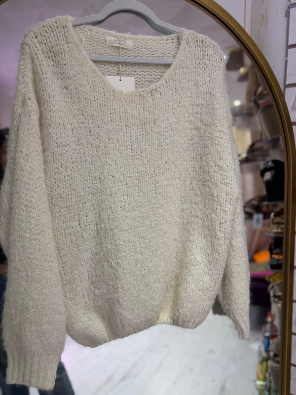 Rainbow Love Back Printed Jumper | Cream