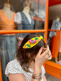 Colourful Embellished Headband | Yellow