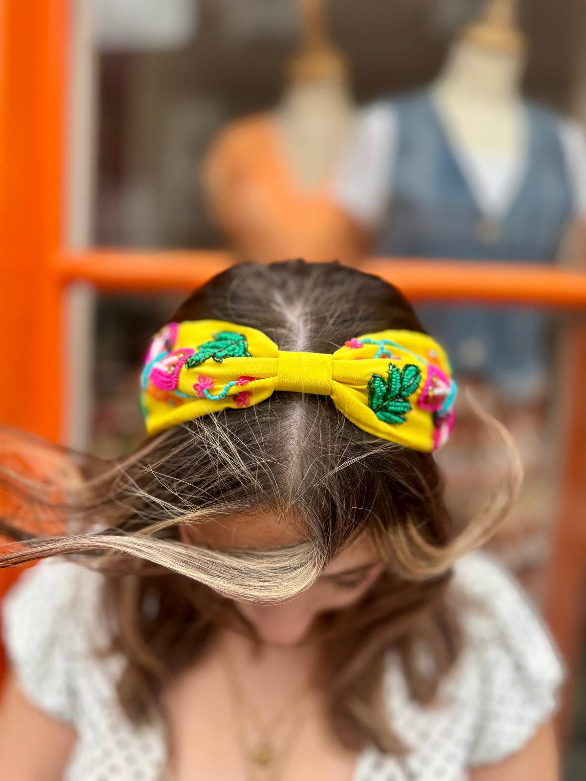 Colourful Embellished Headband | Yellow