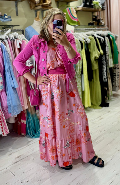 Lola Printed Maxi Dress | Pink