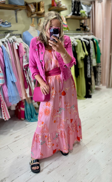 Lola Printed Maxi Dress | Pink