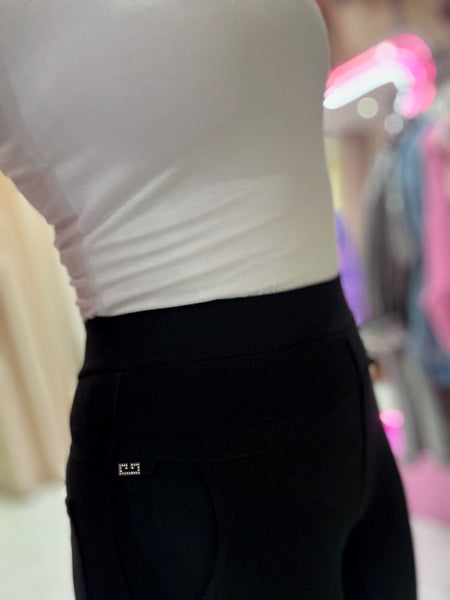Straight Leg Trousers | Black