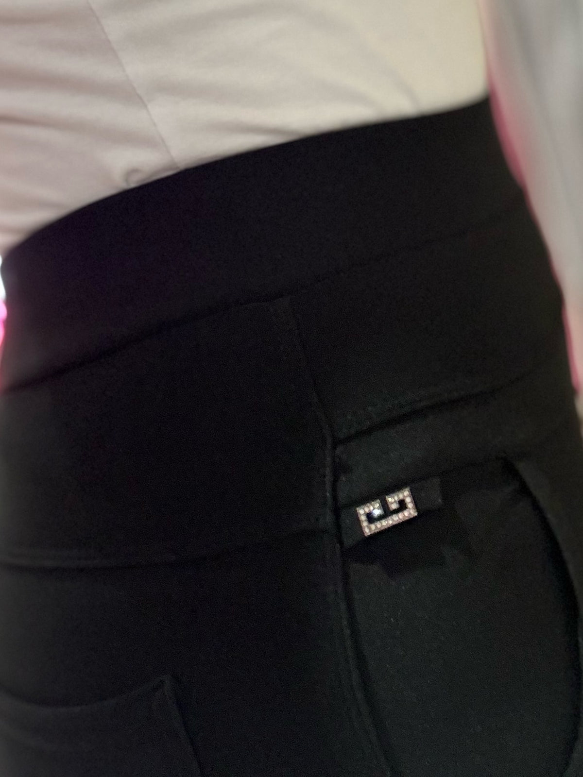 Straight Leg Trousers | Black