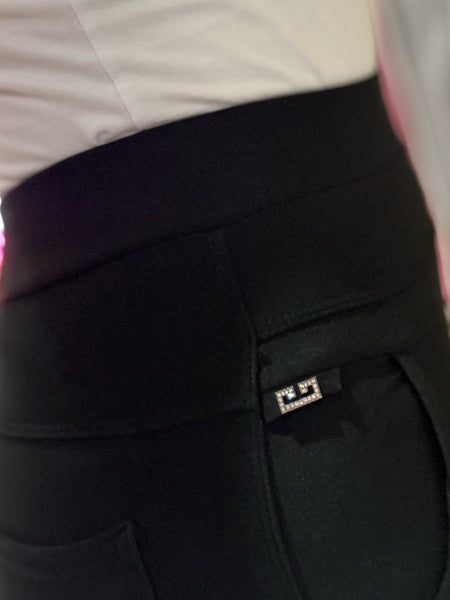 Straight Leg Trousers | Black