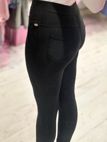 Straight Leg Trousers | Black