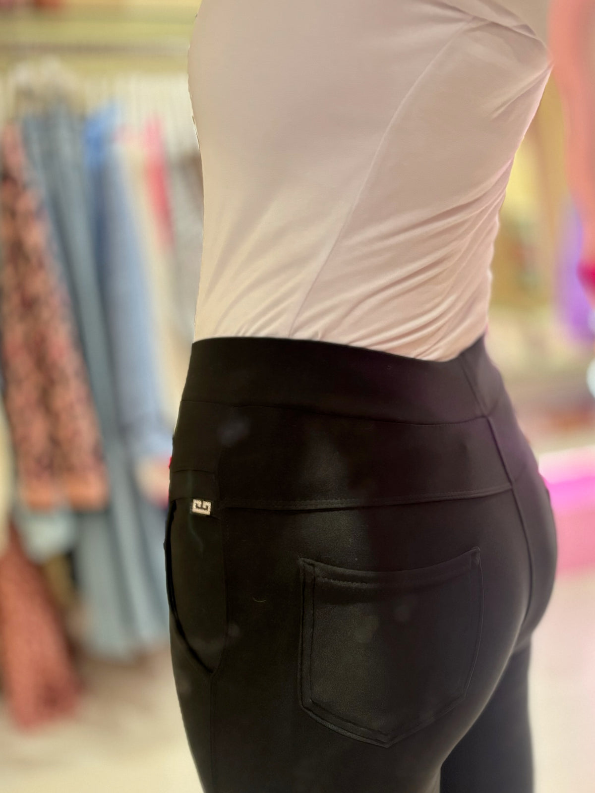 Straight Leg Trousers | Black