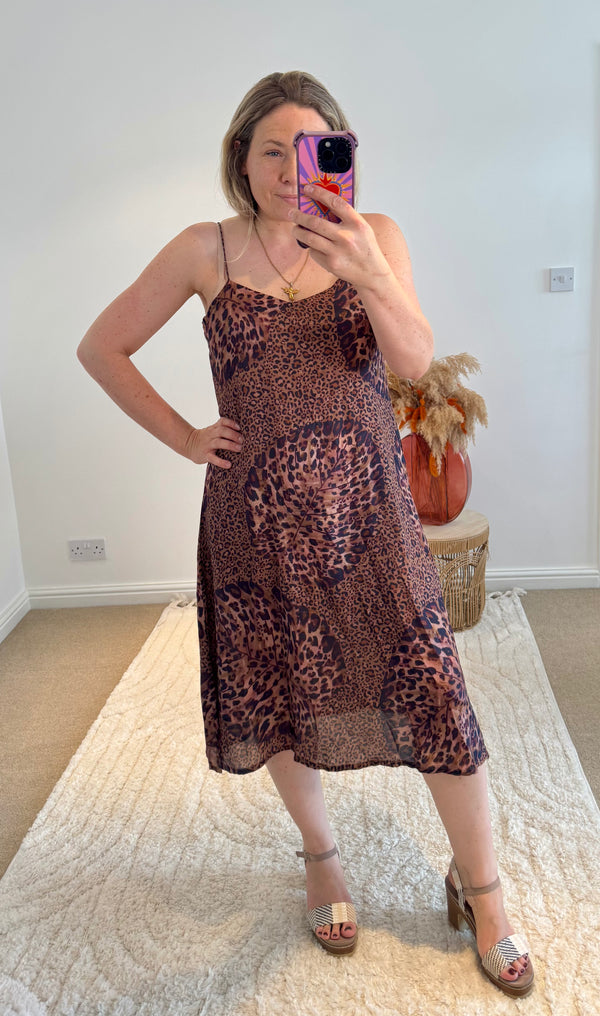 Sienna Sundress | Leopard Tropical Print