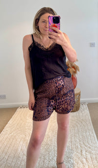 Printed Shorts | Leopard Tropical Print