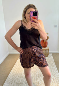 Printed Shorts | Leopard Tropical Print