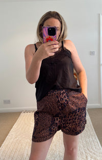 Printed Shorts | Leopard Tropical Print
