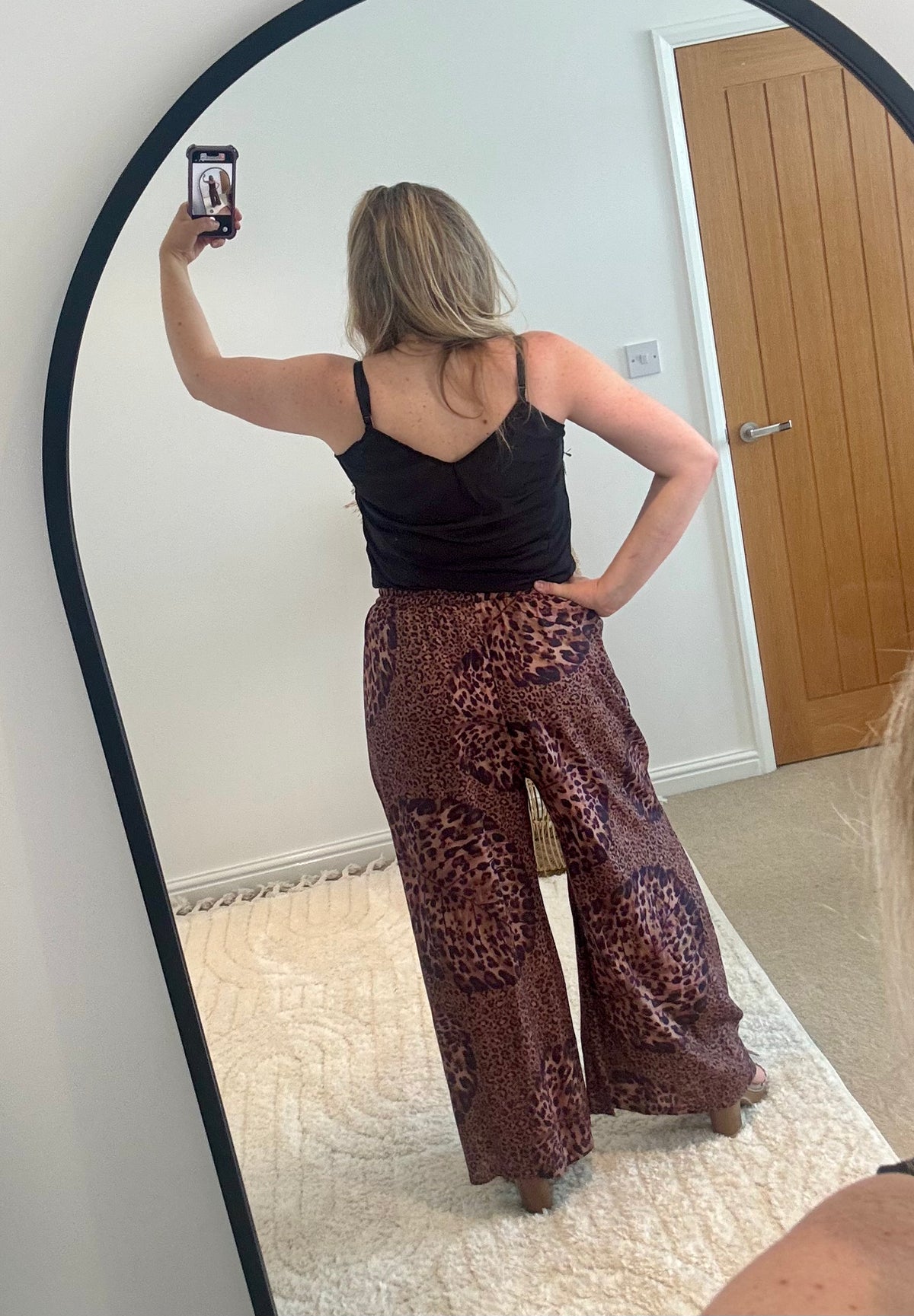 Flowing Palazzo Pants | Leopard Tropical Print