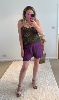 Plain Shorts | Dark Purple