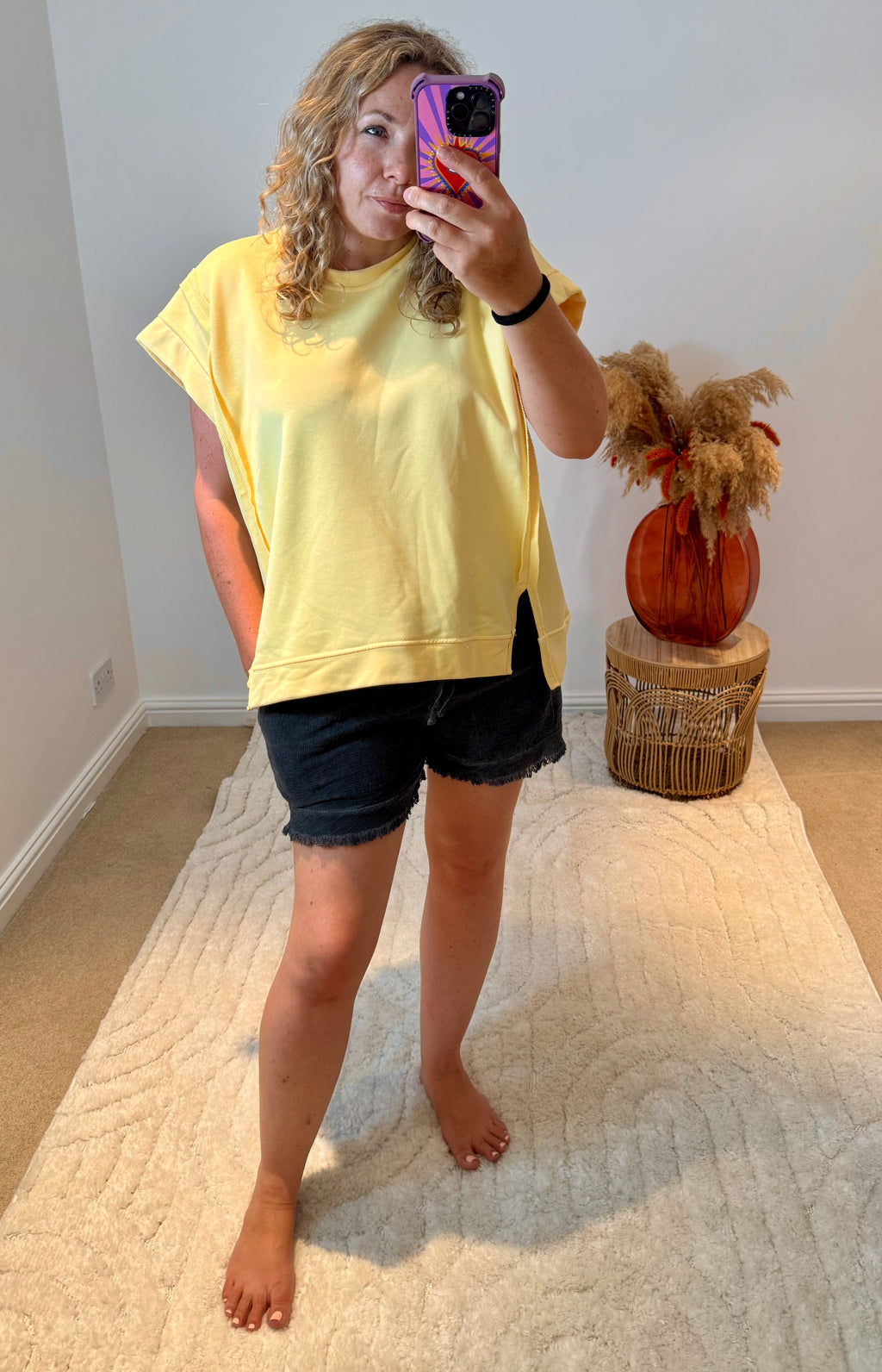 Distressed Linen/Cotton Shorts | Charcoal Grey