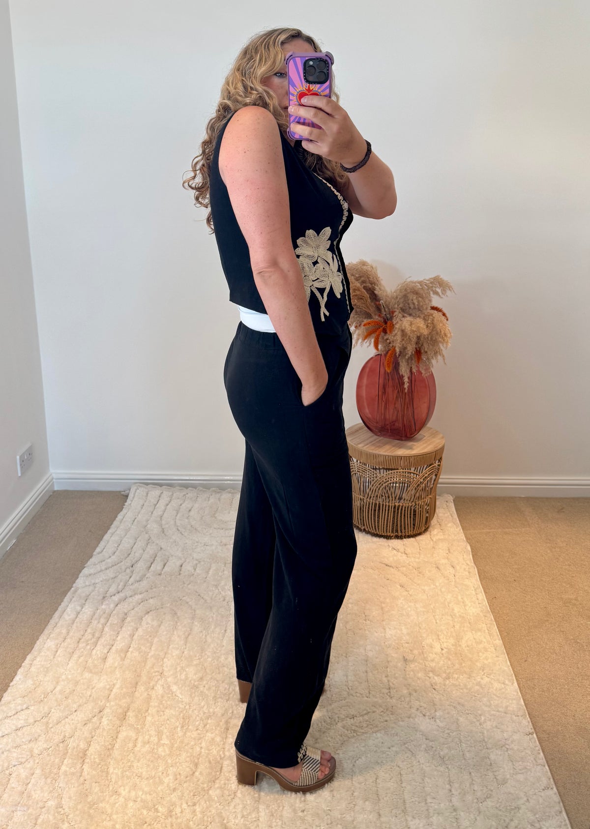 Waistcoat and Trouser Co-Ord | Black/Cream