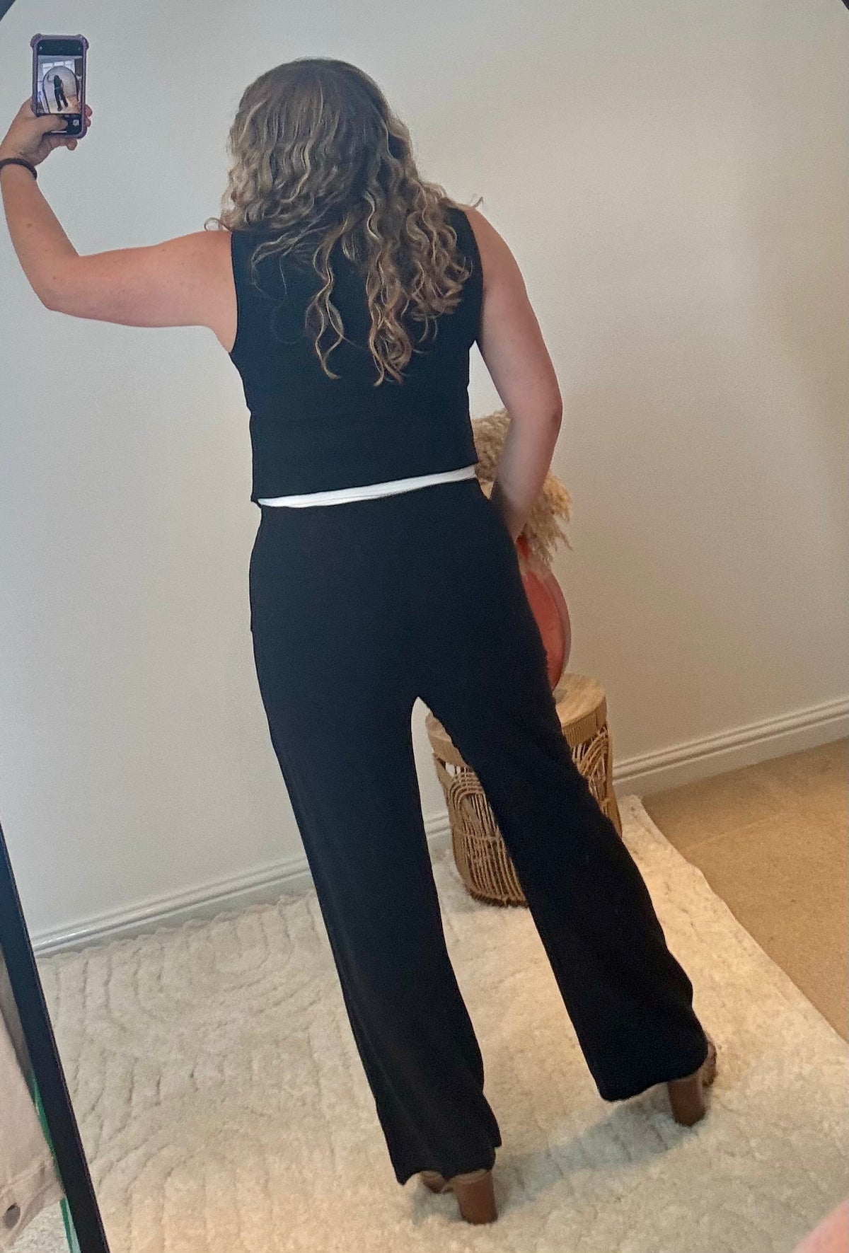 Waistcoat and Trouser Co-Ord | Black/Cream