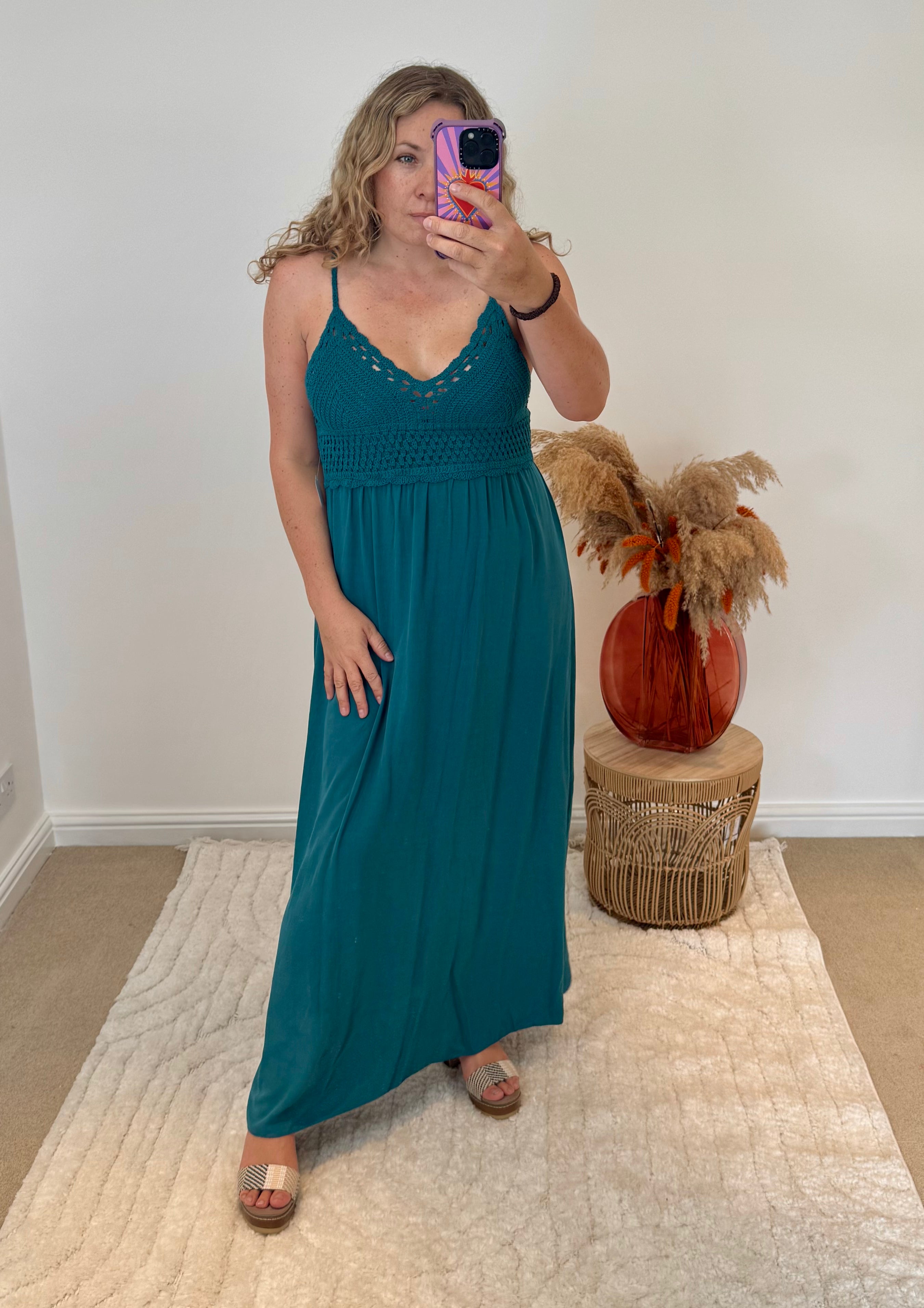Crochet Top Maxi Dress | Various Colours