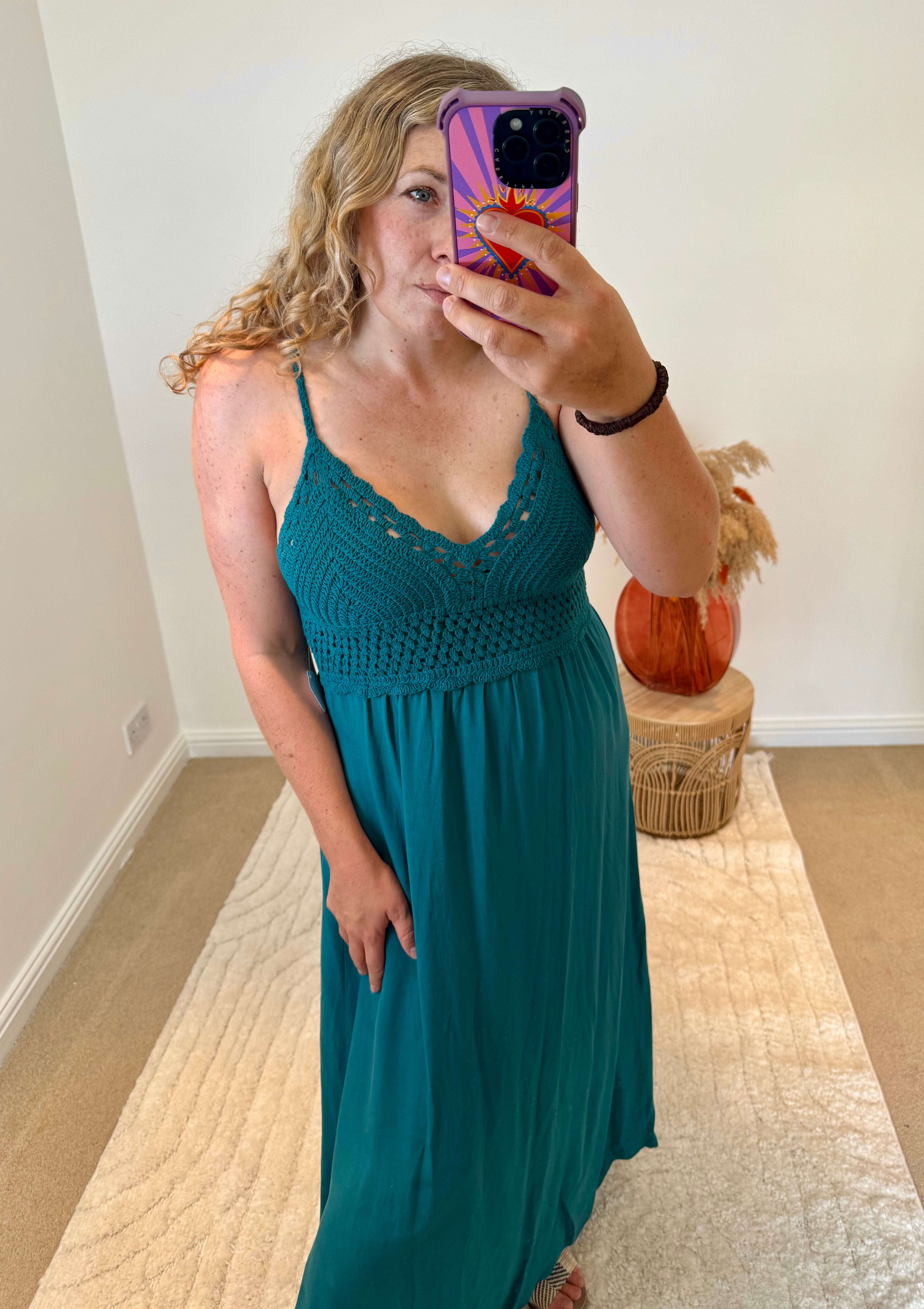 Crochet Top Maxi Dress | Various Colours