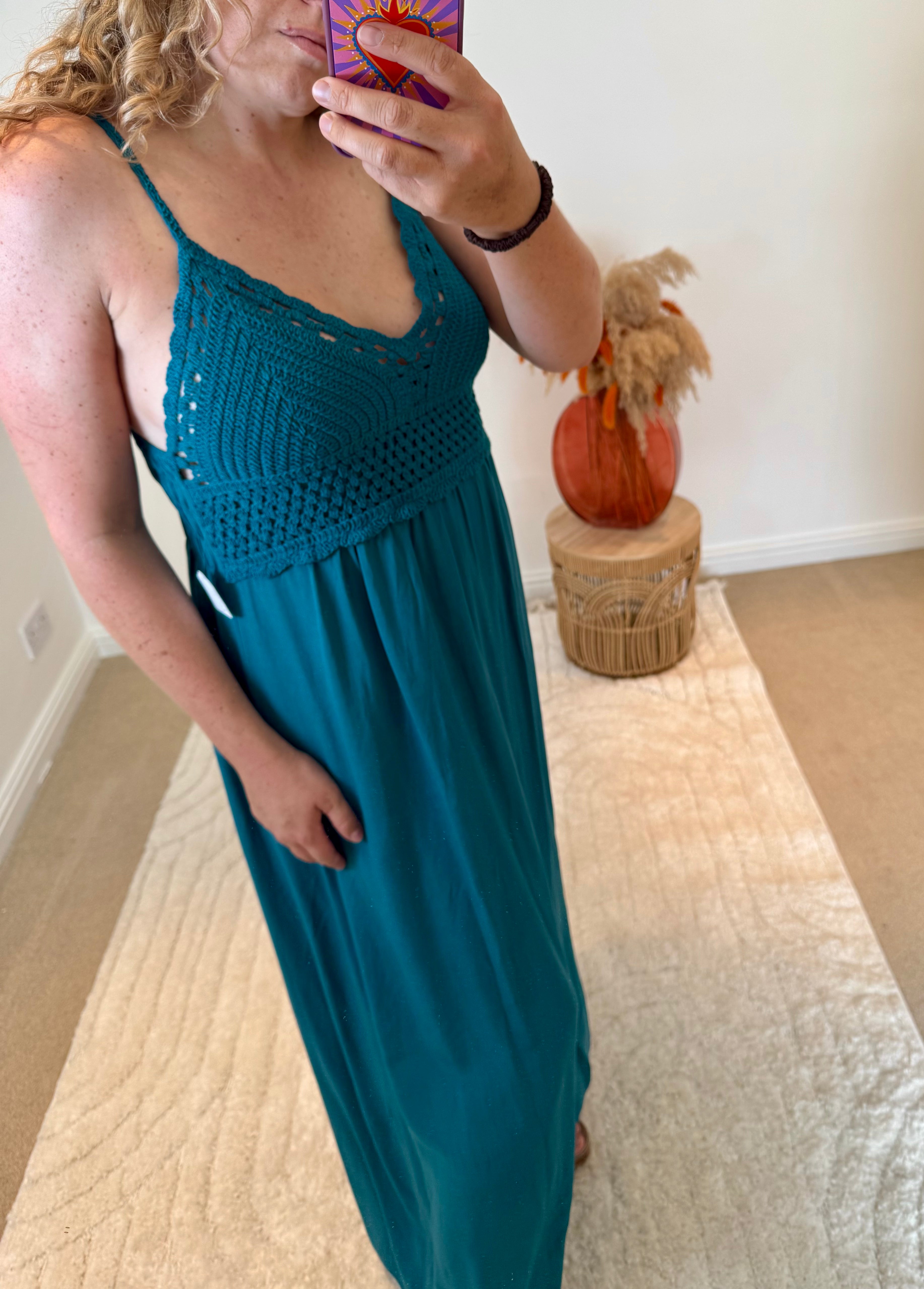 Crochet Top Maxi Dress | Various Colours