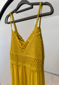 Crochet Top Maxi Dress | Various Colours