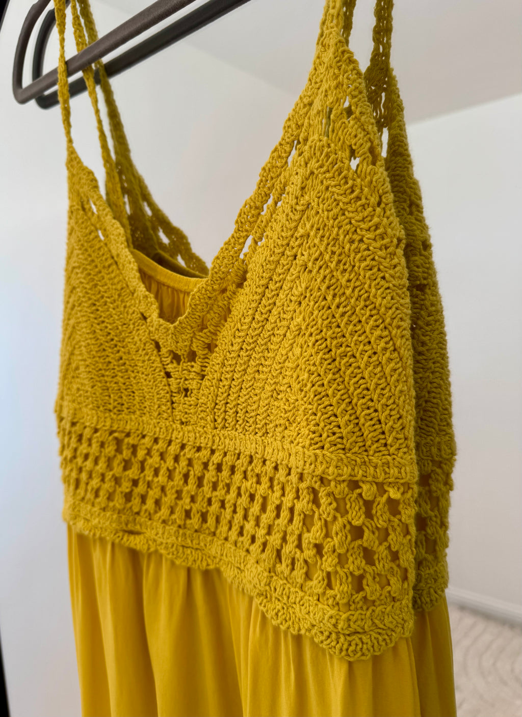 Crochet Top Maxi Dress | Various Colours