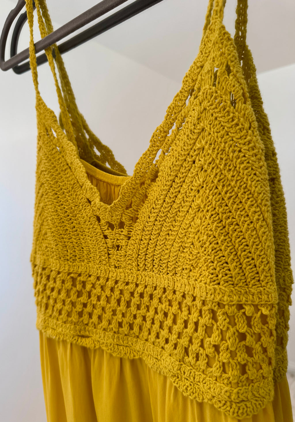 Crochet Top Maxi Dress | Various Colours