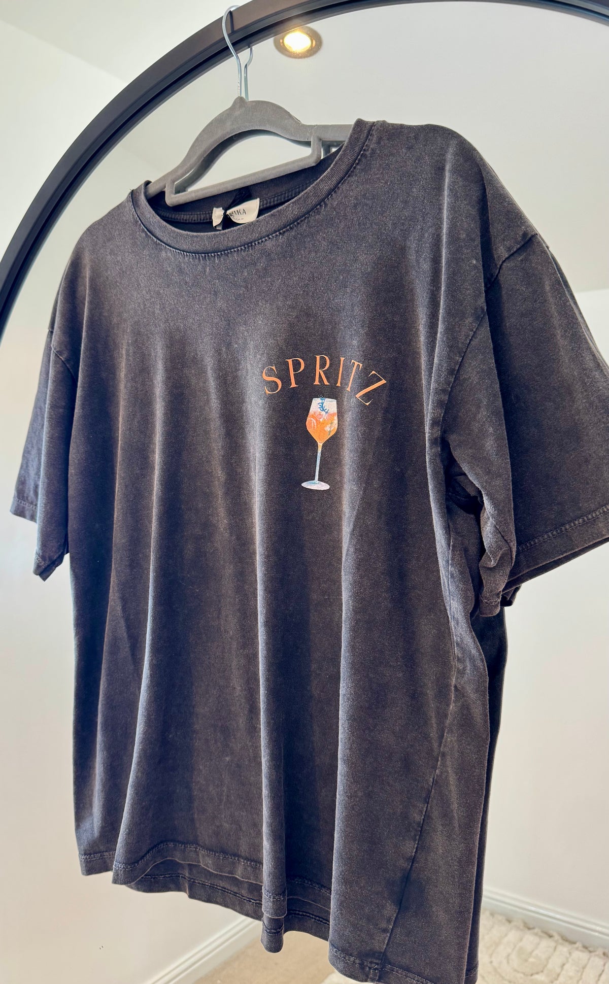 Spritz Club Vintage Wash Graphic Tee | Charcoal Black