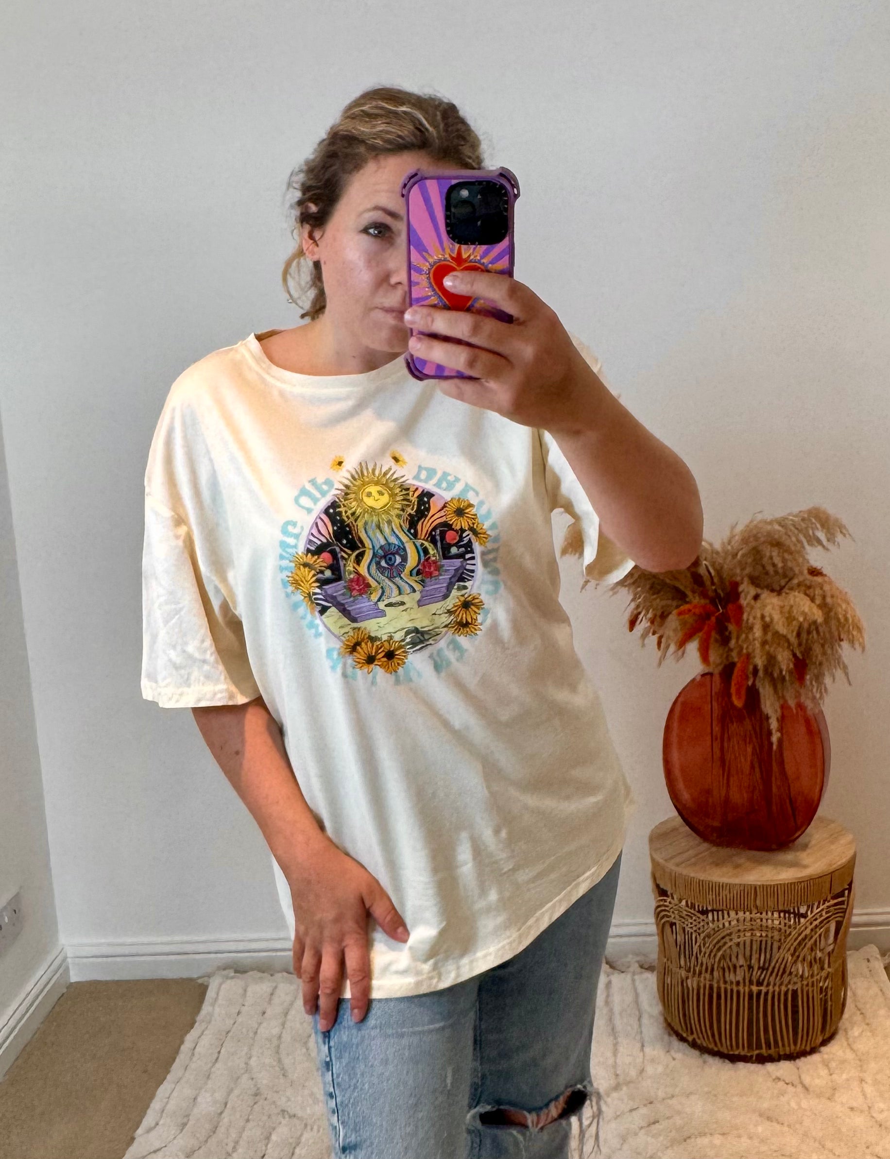 Dreamer Celestial Graphic Print Tee | Buttermilk