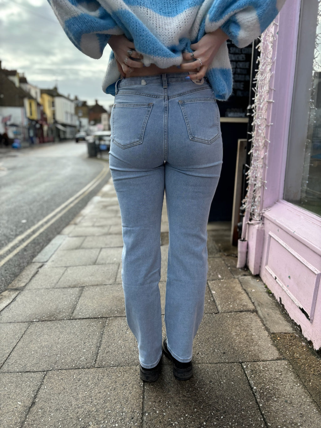 Redial Vintage Destroyed Straight Leg Jeans | Light Wash