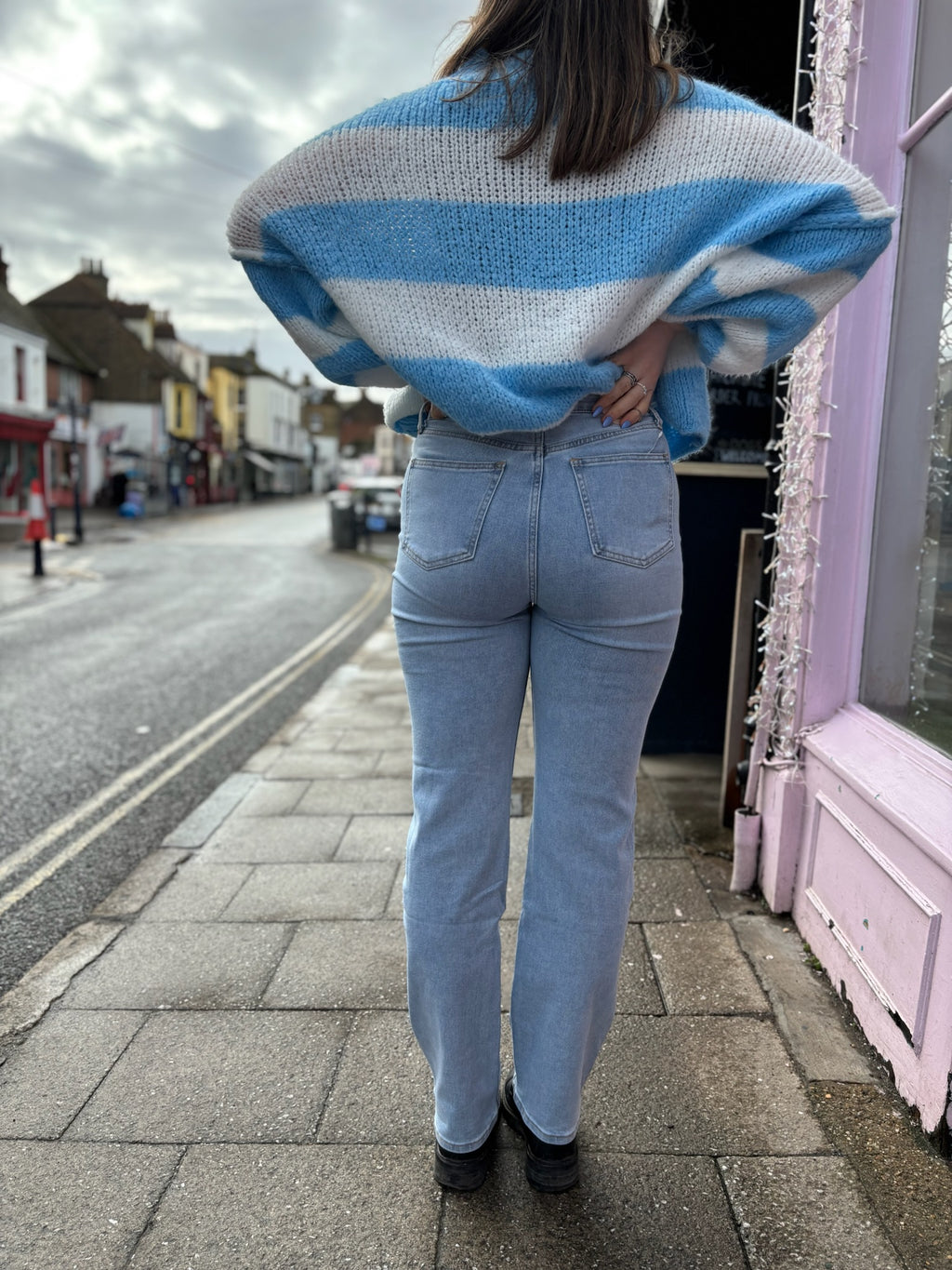 Redial Vintage Destroyed Straight Leg Jeans | Light Wash