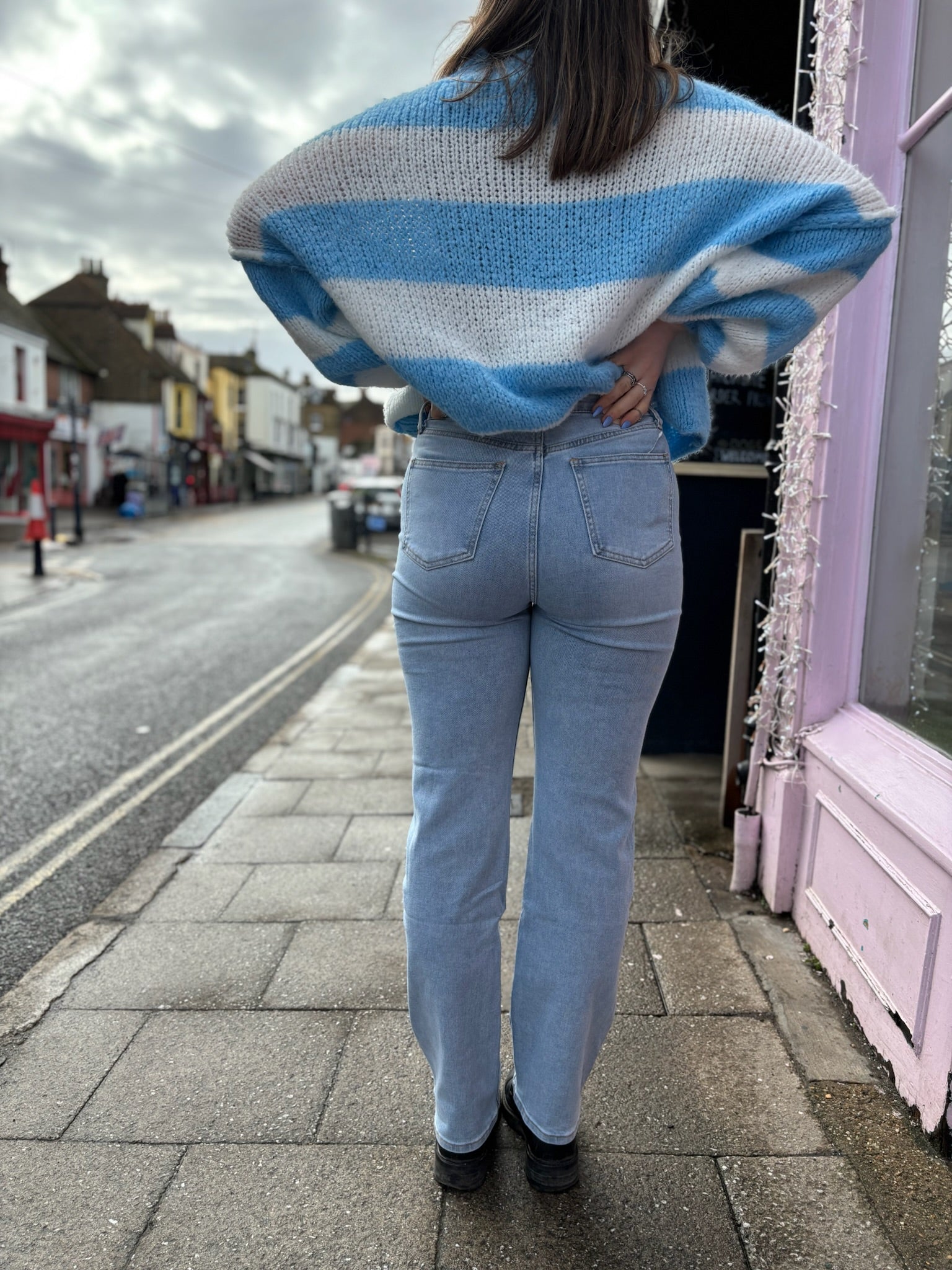 Redial Vintage Destroyed Straight Leg Jeans | Light Wash