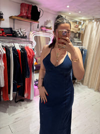 Lee Denim Strappy Back Dress | Dark Wash
