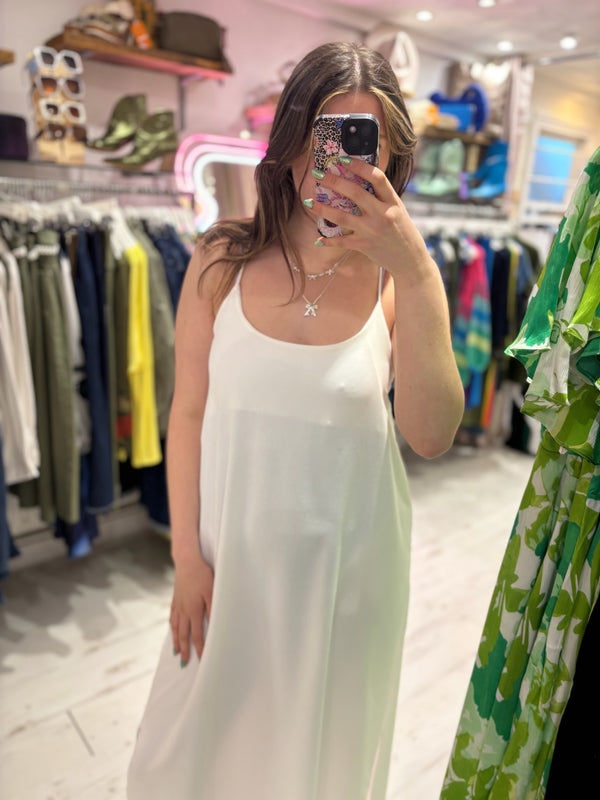 Camille Spaghetti Strap Maxi Dress | Off White