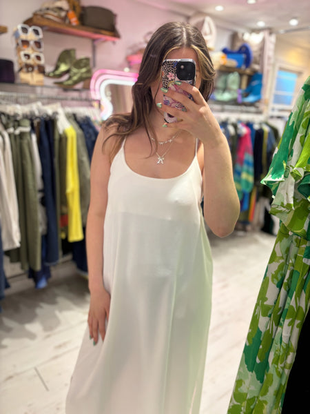 Camille Spaghetti Strap Maxi Dress | Off White