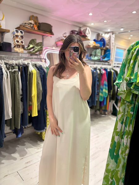 Camille Spaghetti Strap Maxi Dress | Off White