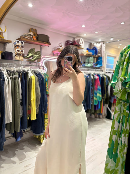 Camille Spaghetti Strap Maxi Dress | Off White