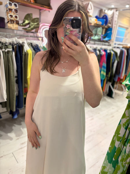 Camille Spaghetti Strap Maxi Dress | Off White