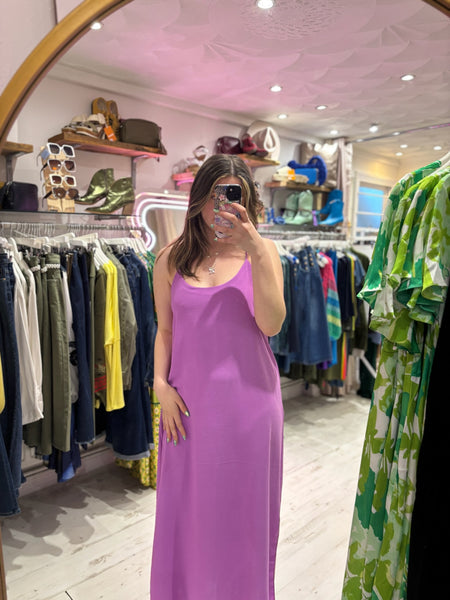 Camille Spaghetti Strap Maxi Dress | Violet