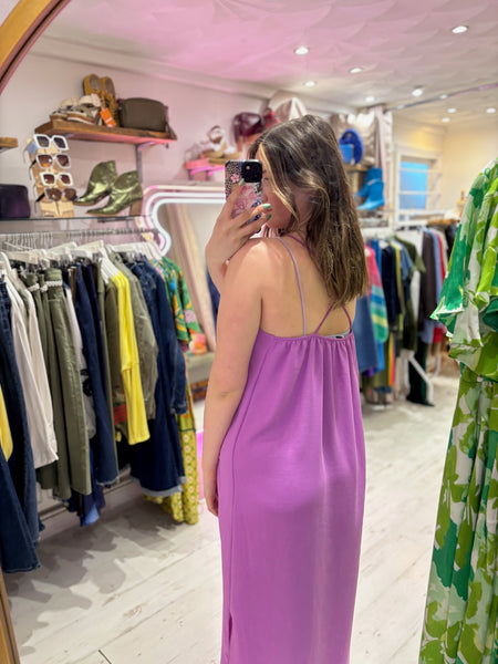 Camille Spaghetti Strap Maxi Dress | Violet