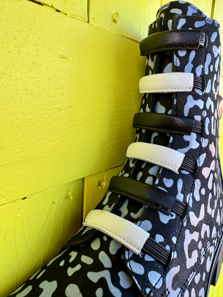 Adesso | Amelia Dalmation Ankle Boot | Black Multi