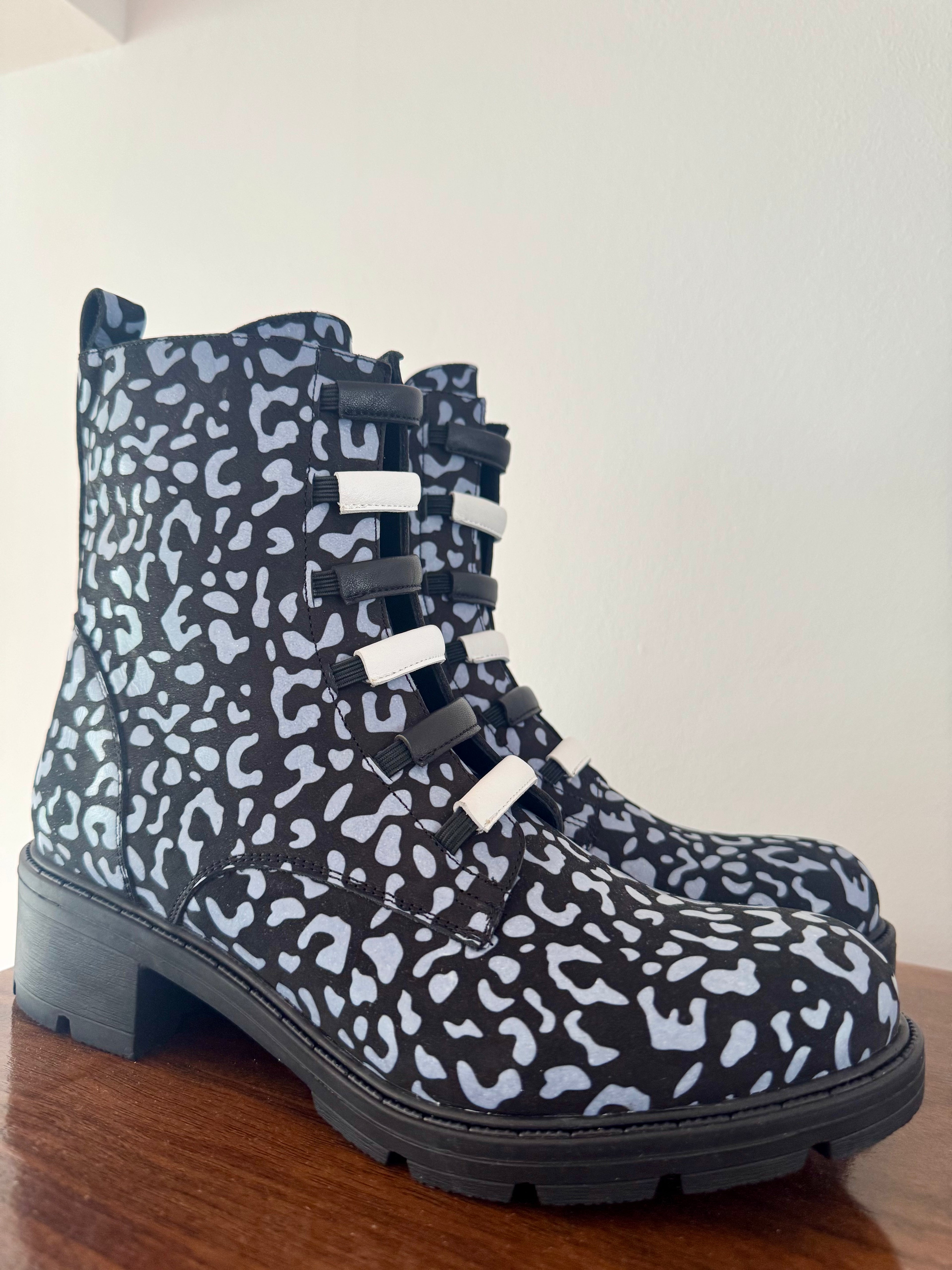 Adesso | Amelia Dalmation Ankle Boot | Black Multi