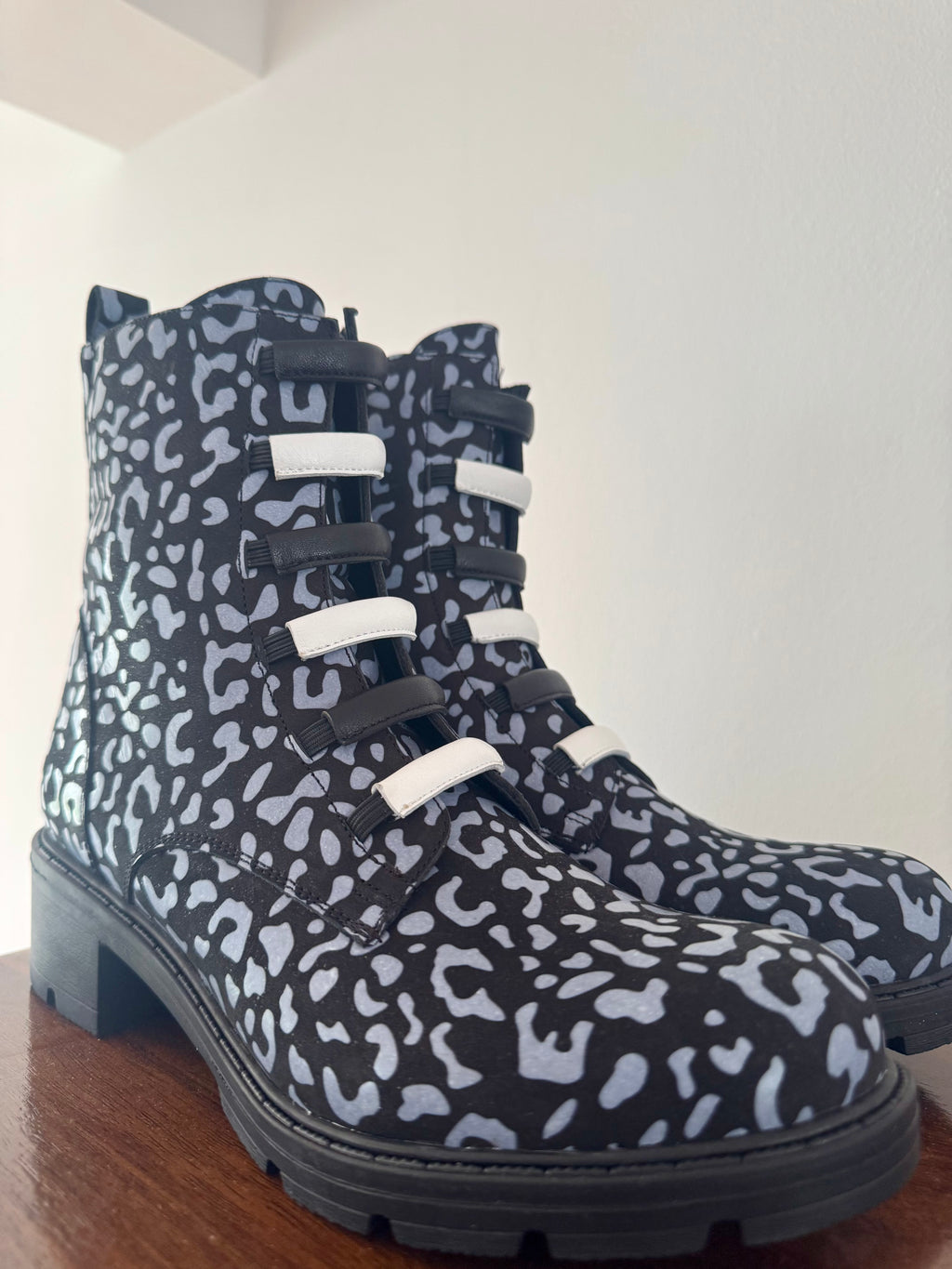 Adesso | Amelia Dalmation Ankle Boot | Black Multi