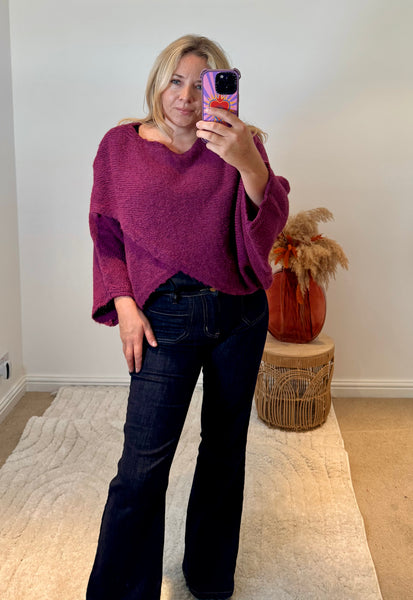 Wrap Front Jumper | Violet