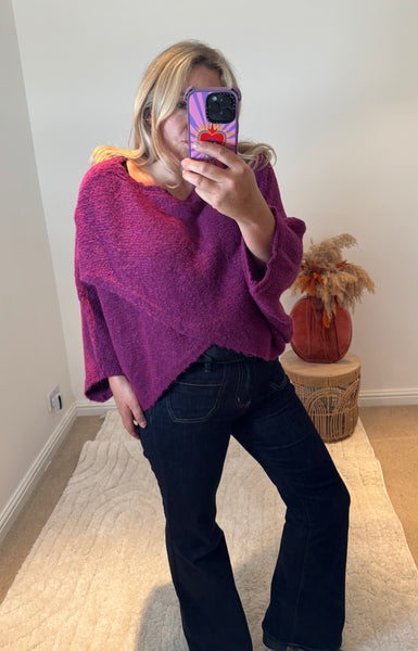 Wrap Front Jumper | Violet