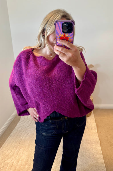 Wrap Front Jumper | Violet