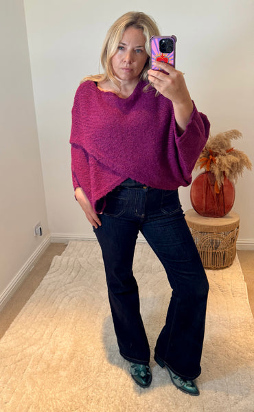 Wrap Front Jumper | Violet