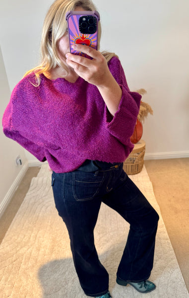 Wrap Front Jumper | Violet