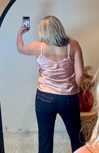 Lace Trim Swing Camisole | Shell Pink