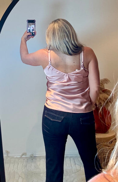 Lace Trim Swing Camisole | Shell Pink