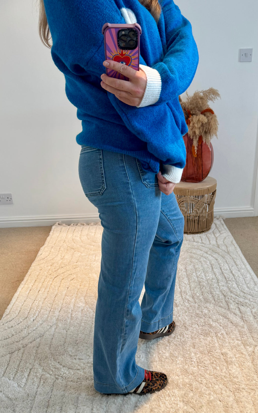 Folyrose Retro Wide Leg Jeans | Vintage Wash Denim