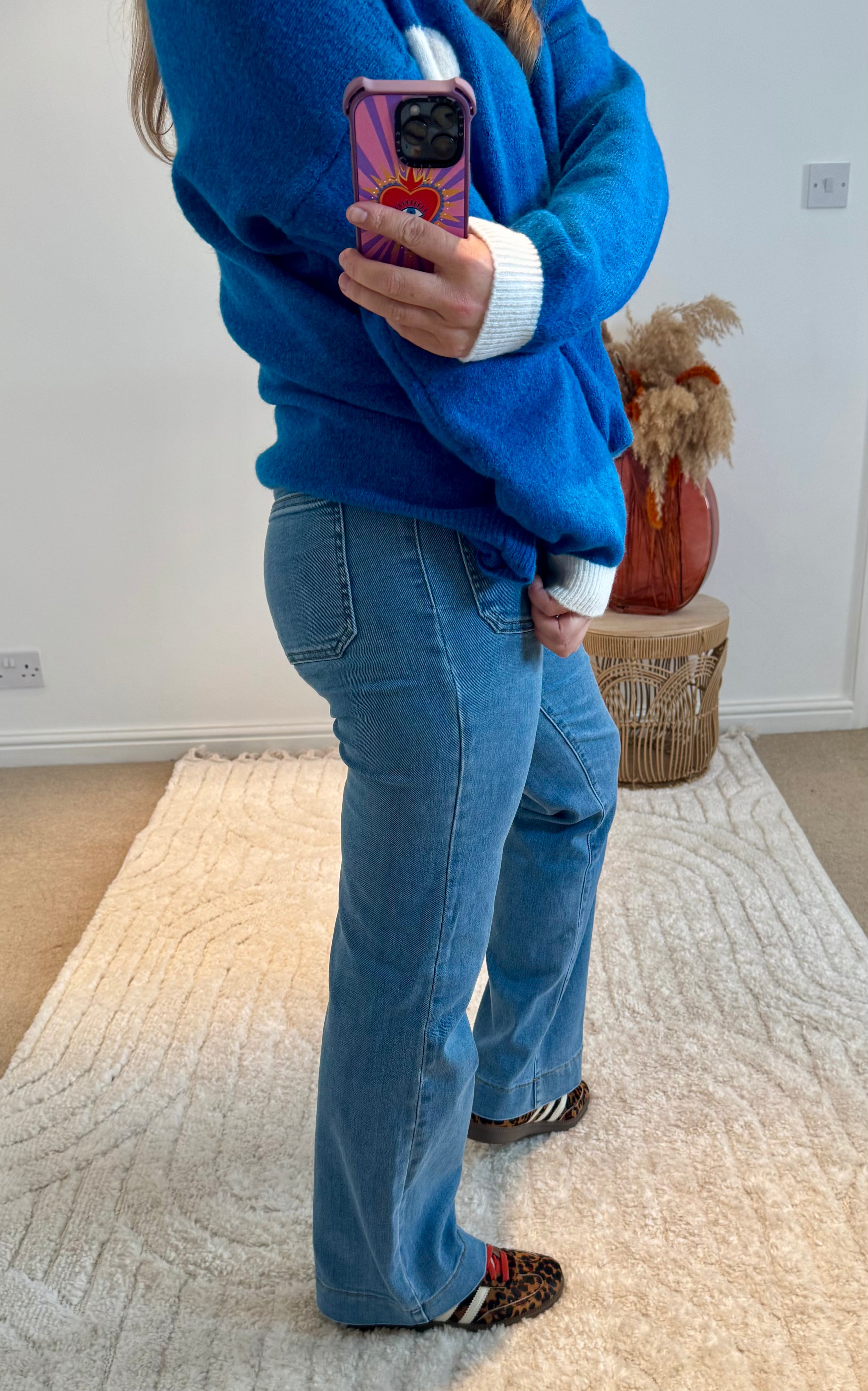 Folyrose Retro Wide Leg Jeans | Vintage Wash Denim